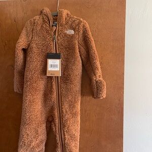 The North Face Kids Tan Fleece Footie